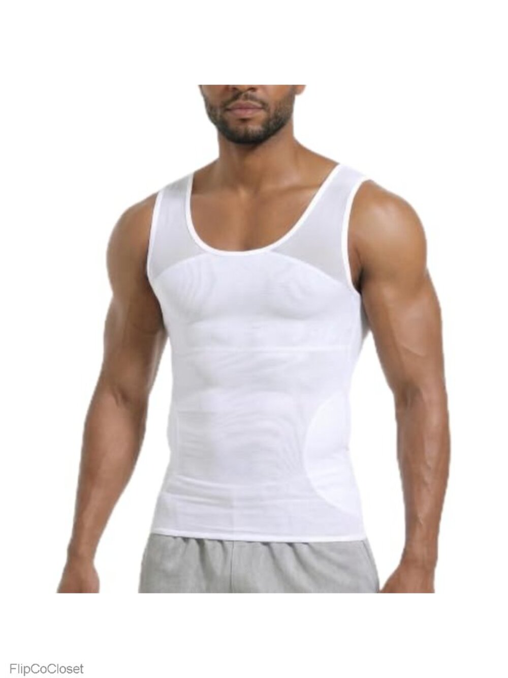 Mens Slimming Body Shaper Vest Nylon Spandex Compression Tank Top